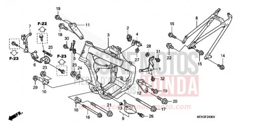 CARROSSERIE DE CHASSIS CRF450RC de 2012